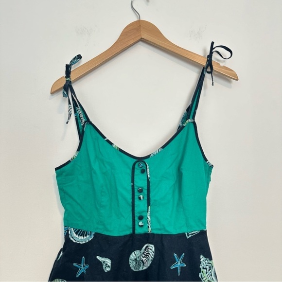 modcloth waving at the waterfront seashell printed knee length dress - Picture 8 of 10